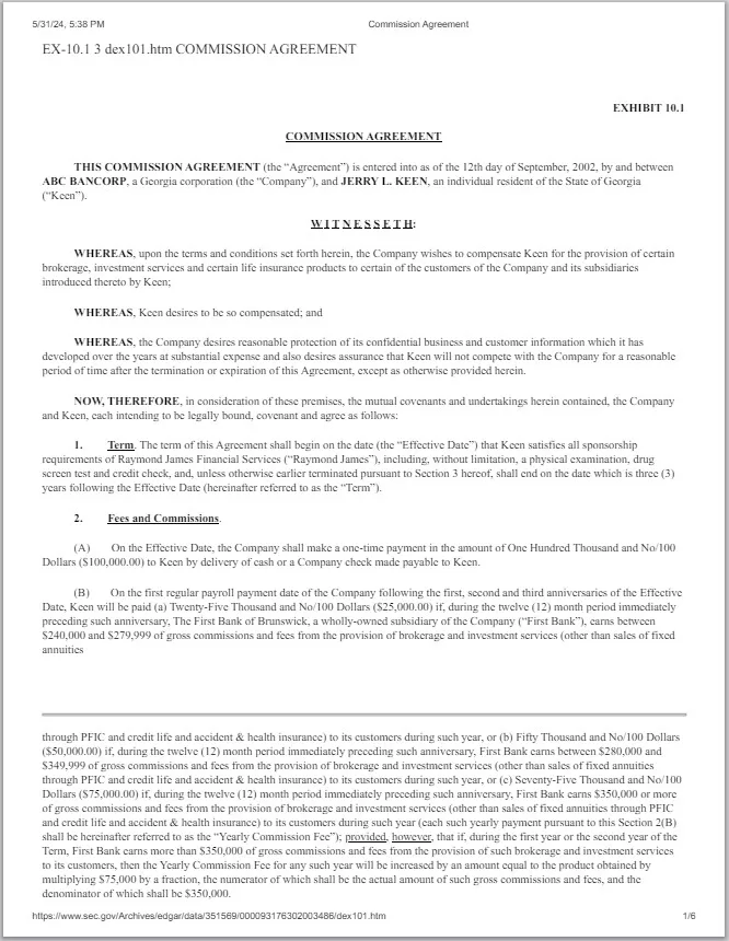 Commission Agreement Template 04