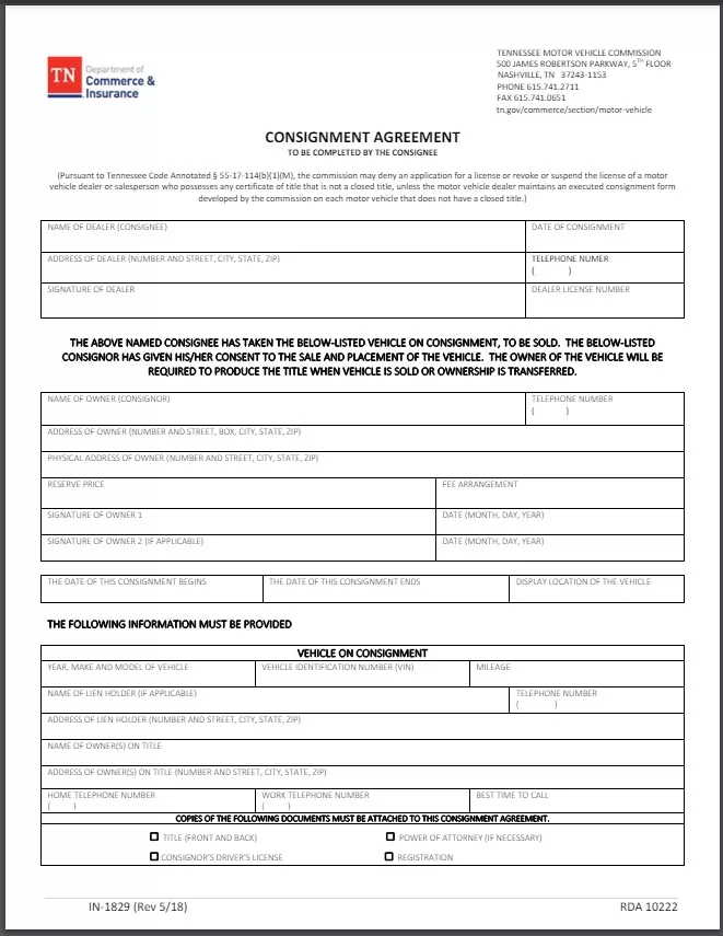 Consignment Agreement Template 04