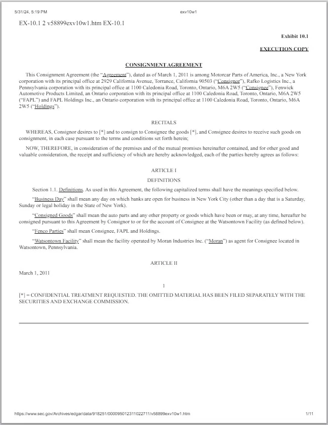 Consignment Agreement Template 05