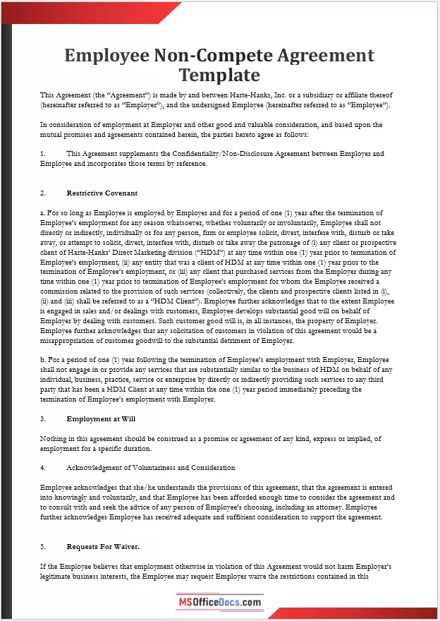 Employee Non-Compete-Agreement Template 03