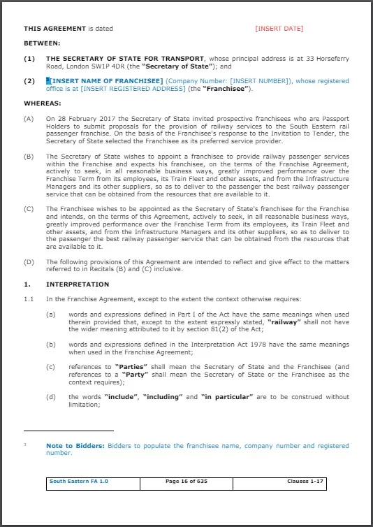 Franchising Agreement Template 04