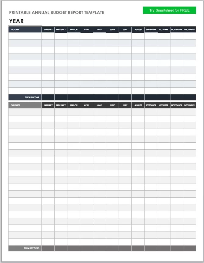 Annual Budget Template 2