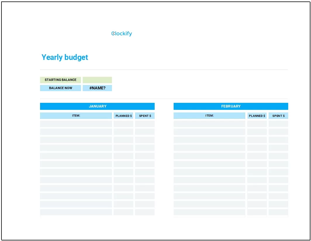 Annual Budget Template 3