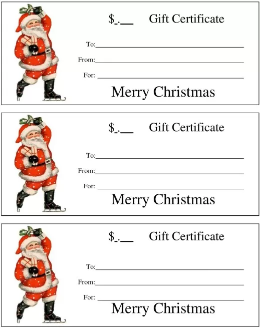 Christmas Gift Certificate Template 3