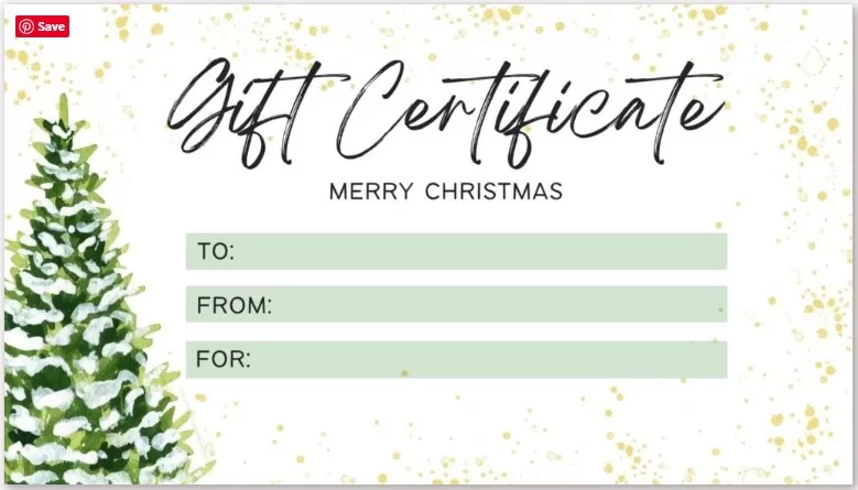 Christmas Gift Certificate Template 5