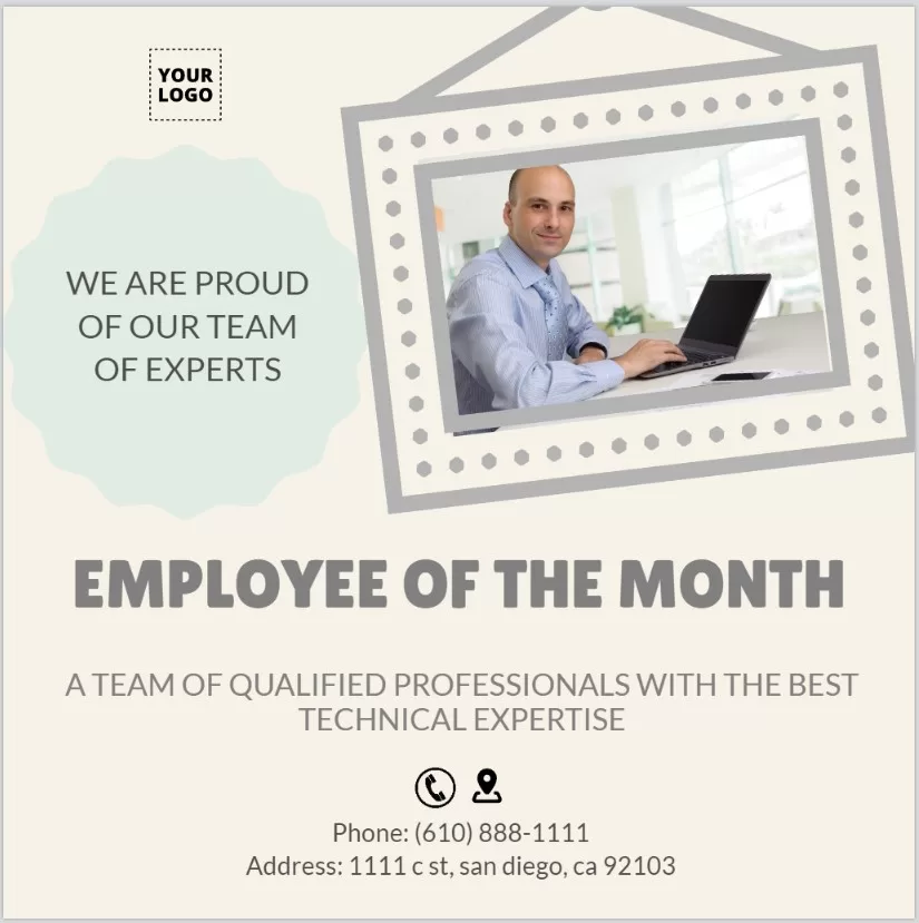 Employee of the Month Certificate Template 3