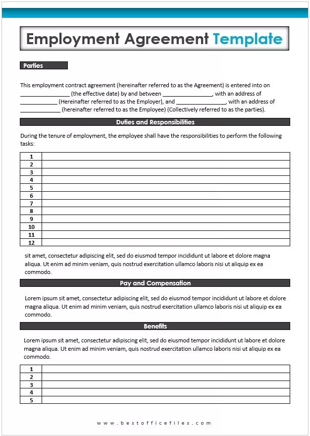 Employment Agreement Template (General Purpose) 1