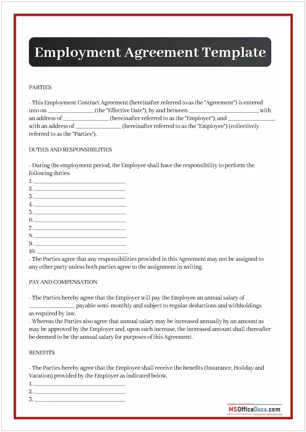 Employment Agreement Template (General Purpose) 2