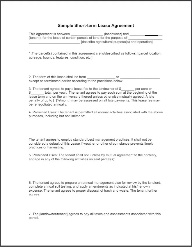 Form Land Lease Agreement Templat 05