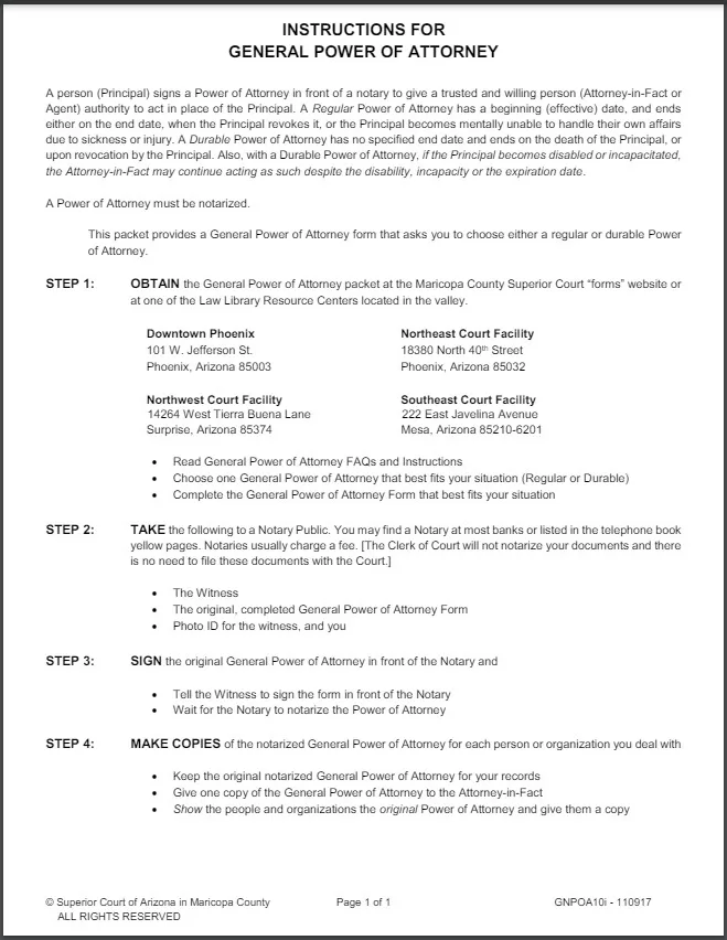 General Power of Attorney Agreement Template 4