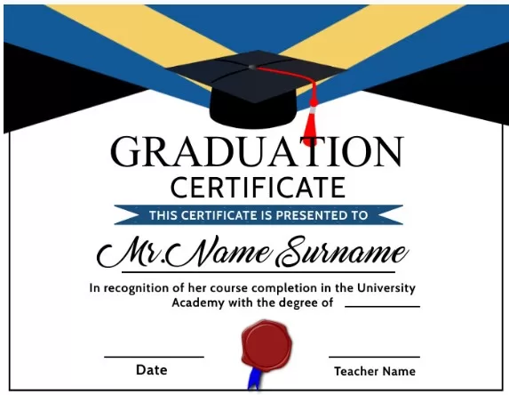 Graduation Certificate Template 2