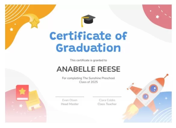 Graduation Certificate Template 4