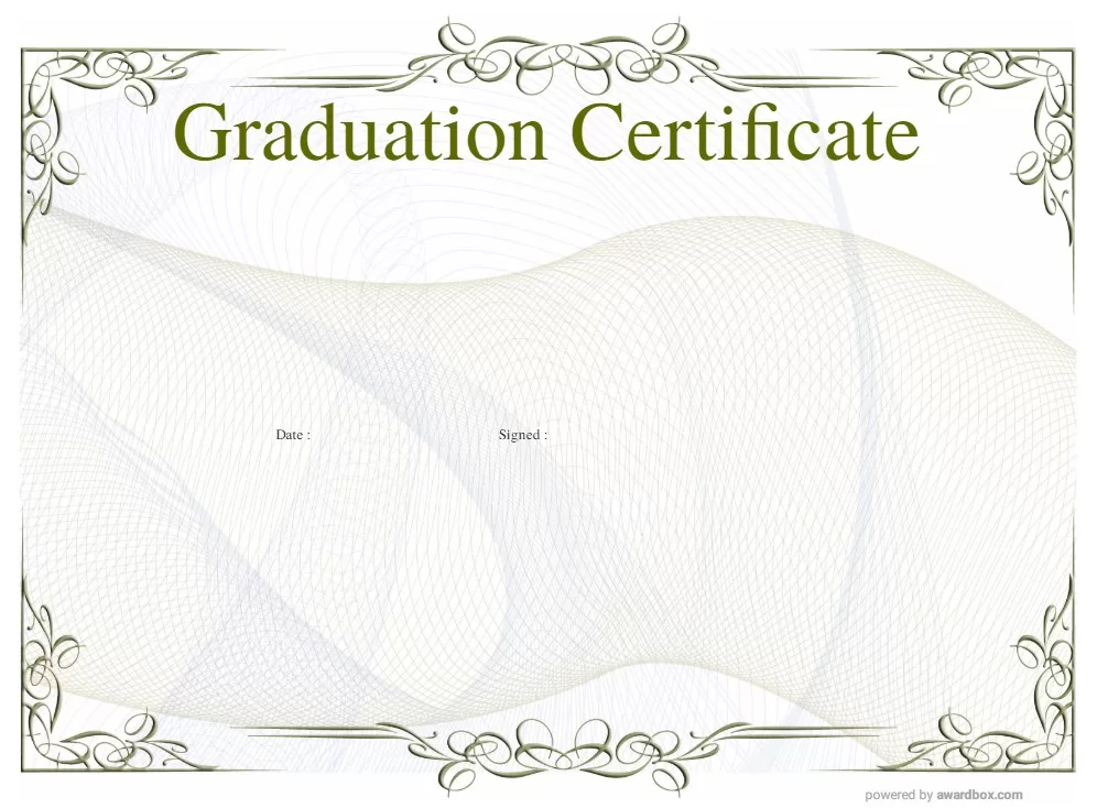 Graduation Certificate Template 5