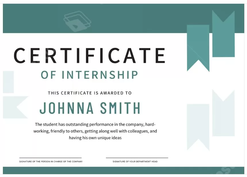 Internship Certificate Template 3