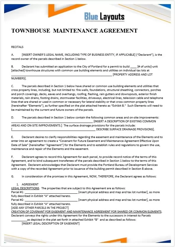 Maintenance Agreement Template 01