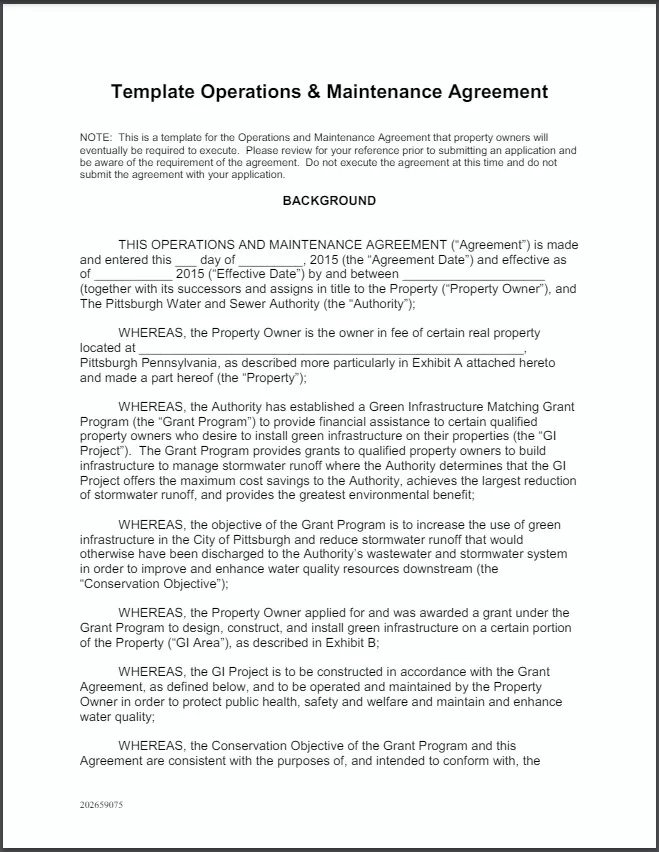 Maintenance Agreement Template 03