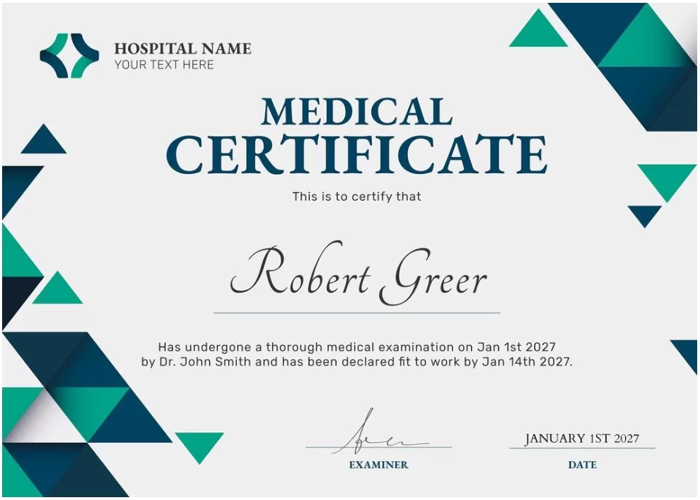 Medical Certificate Template 5