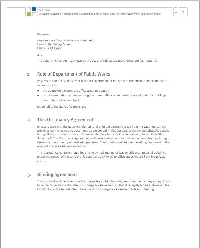 Occupancy Agreement Template 3