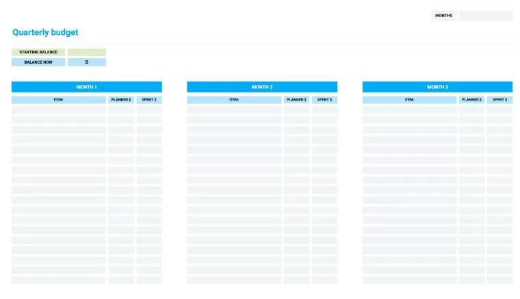 Quarterly Budget Analysis Template 2