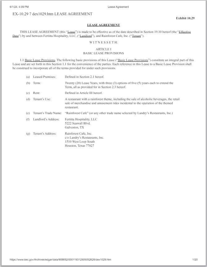 Restaurant Lease Agreement Template 02