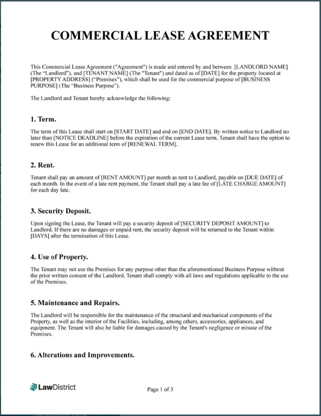 Restaurant Lease Agreement Template 04