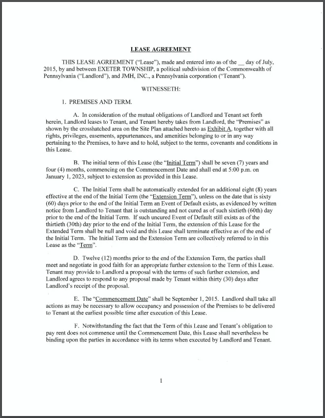 Restaurant Lease Agreement Template 05