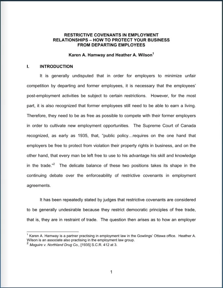 Restrictive Covenants for Employment Agreement Template 04