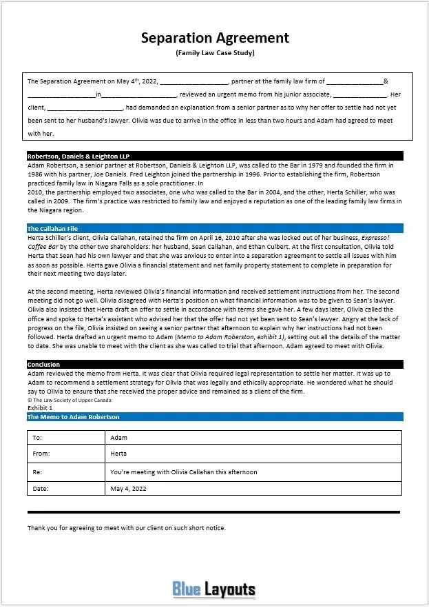 Separation Agreement Template 01