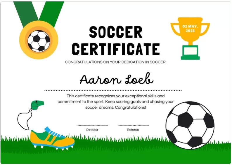 Sports Certificate Templates 3