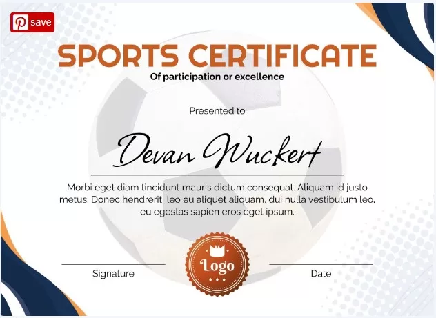 Sports Certificate Templates 4